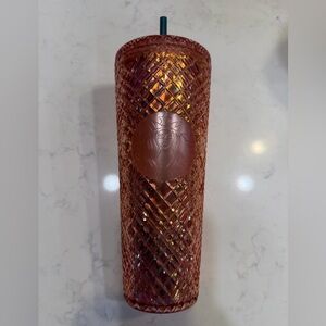 Starbucks Rose Gold Iridescent Studded Cold Cup 24oz – Limited Edition